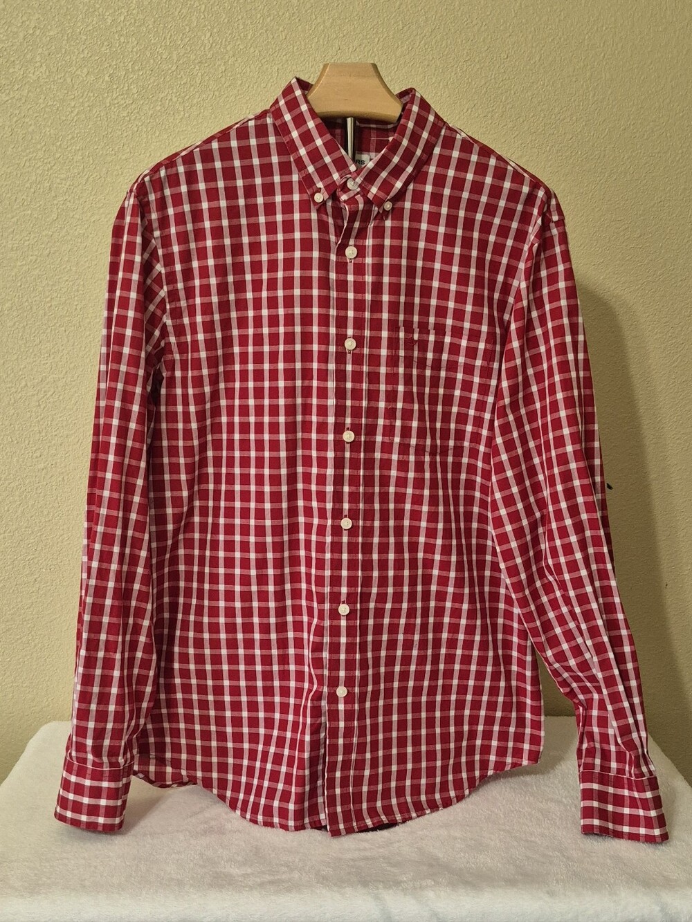 Men's Dockers Red Plaid Button-Down Shirt